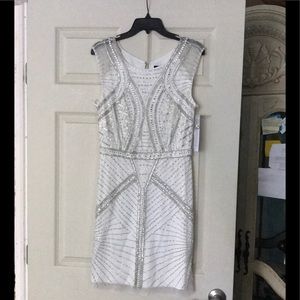 AIDAN MATTOX Pink Mini Sequined Party Cocktail